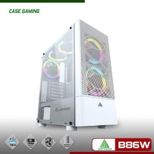 Vỏ thùng Case Vision VSP B86W trắng kiểu Gaming chính hãng - Chưa kèm FAN