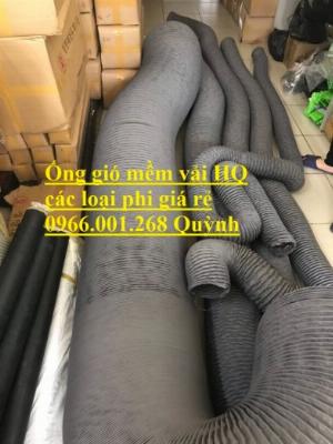 Phân phối ống gió mềm vải Hàn Quốc , Ống thông gió chịu nhiệt phi 100,phi 200,phi 300