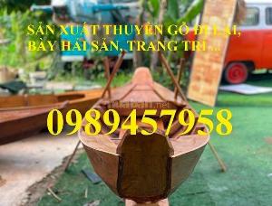 Xuồng gỗ trang trí, Xuồng gỗ chèo tay 3m, Thuyền gỗ giá rẻ