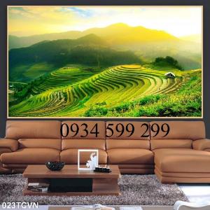 Gạch ốp phòng khách -gạch tranh phong cảnh - tranh gạch men