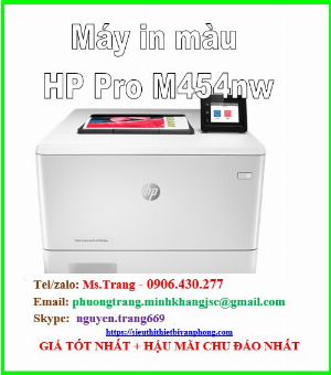 Máy in màu hp color laserjet pro m454nw giá siêu cực tốt nhất