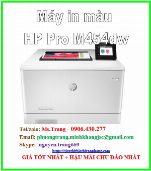 Máy in màu HP color laserjet pro m454dw giá siêu tốt nhất