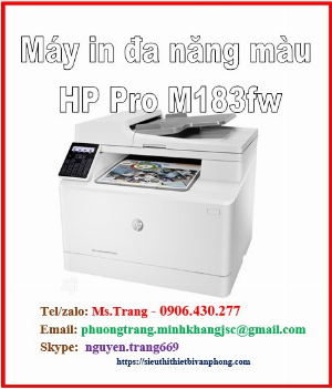 Máy in đa năng màu hp color laserjet pro mfp m183fw giá siêu cực tốt