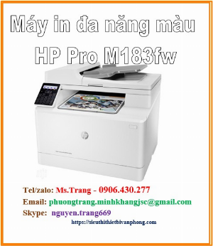 Máy in đa năng màu hp color laserjet pro mfp m183fw giá siêu cực tốt