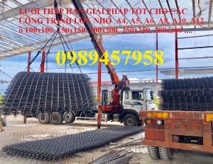 Chuyên sản xuất lưới hàn chập phi 6 đổ bê tông ô 100x100, 150x150, 150x200, 200x200, 250x250