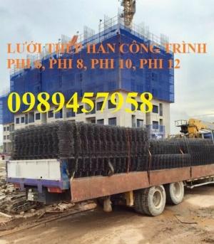 Chuyên sản xuất lưới hàn chập phi 6 đổ bê tông ô 100x100, 150x150, 150x200, 200x200, 250x250