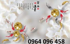 Tranh gạch cá chép 3d - MC44