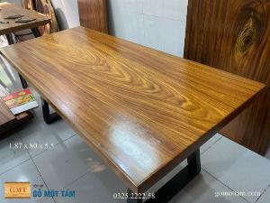 Bàn ăn, bàn làm việc gỗ tự nhiên nguyên tấm dài 1,87 x 80 x 5cm