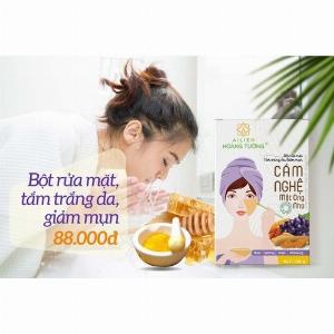 Cám Nghệ Mật Ong Nho Ái Liên (Grape Honey Tumeric Rice Bran) - Ái Liên Hoàng Tường