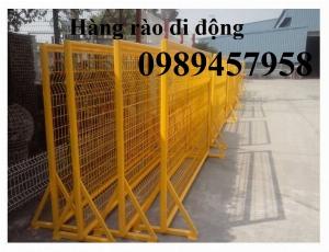 Hàng rào di động sơn phản quang, hàng rào di động inox 304 giá tốt