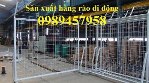 Hàng rào di động sơn phản quang, hàng rào di động inox 304 giá tốt