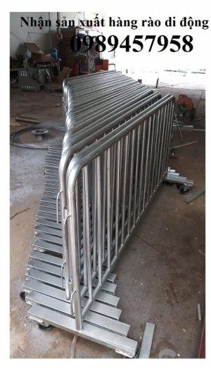 Hàng rào di động sơn phản quang, hàng rào di động inox 304 giá tốt