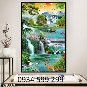 Gạch tranh - tranh trang trí điểm nhấn phòng khách