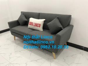 Bộ bàn ghế sofa băng văng dài xám đậm đen giá rẻ Nội thất Linco Sài Gòn SG