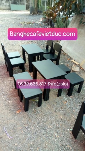 (Giá tại xưởng)Bàn ghế gỗ cafe có lưng,chất gỗ cao su đã qua xử lý keo,đẹp,bền,chất lượng