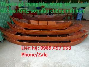 Cung cấp xuồng gỗ, thuyền gỗ trưng bày hải sản, siêu thị, hội chợ
