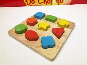 Bảng học nhận 9 hình cơ bản bằng gỗ