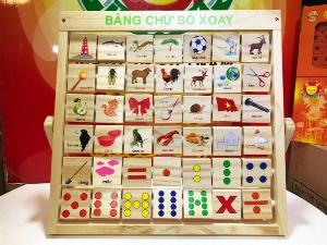 Bảng chữ cái Tiếng Việt xoay sáng tạo đồ chơi gỗ