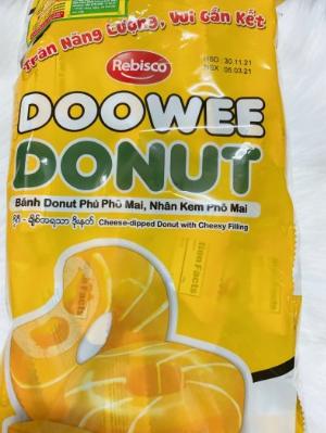 Bánh donut phủ phô mai, nhân kem phô mai