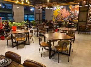 Ghế cafe sắt nệm PCM retro