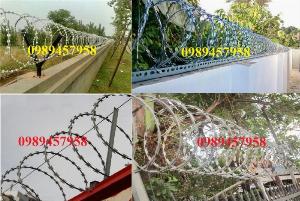 Bán dây thép gai hình dao, Dây thép gai hình tròn, Dây thép gai inox hình dao