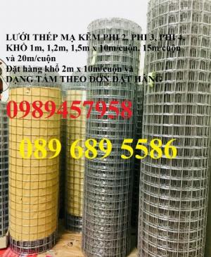 Bán Lưới mạ kẽm phi 2 ô 12x12, 25x25, phi 3 ô 25x25, 50x50, 100x100 - LƯỚI MẠ KẼM