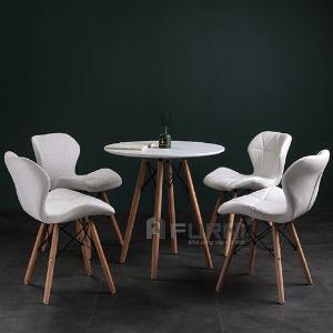 Bộ bàn ghế ăn 4 ghế tròn 80 cm hiện đại giá rẻ TE DSW-08W/ CC1545-P TpHCM