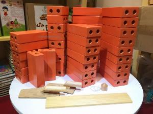 Gạch gỗ xây dựng mầm non cho bé kích thước lớn
