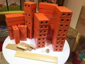 Gạch gỗ xây dựng mầm non cho bé kích thước lớn