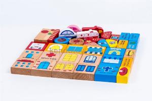 Đồ chơi gỗ mô hình thành phố tương lai nhập vai sáng tạo