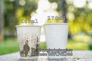 Cốc giấy đựng cafe 240ml ( có nắp )