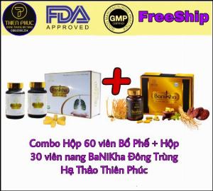 Combo Hộp 60 viên Bổ Phế + Hộp 30 nang BaNiKha Đông Trùng Hạ Thảo Thiên Phúc BaNiKha