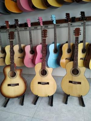 Bán đàn guitar acoustic gỗ hồng đào tặng kèm bao da 3 lớp