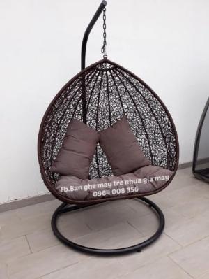 Xích đu đôi giả mây, ghế xích đu treo nhựa giả mây