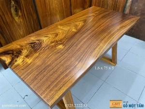 Mặt bàn gỗ me tây dài 1,6m x rộng 75 x dầy 5cm