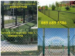 Lưới B40 bọc nhựa mầu xanh, Lưới b40 mầu ghi, Lưới làm sân tennis