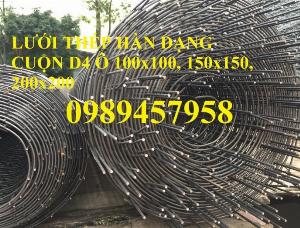 Lưới thép đổ sàn chống nứt phi 4 - Lưới đổ sàn phi 4 a 200x200, Lưới thép D4 150x150