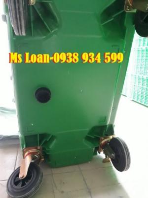 Xe thu gom rác 660 lít 4 bánh xe nhựa HPDE,xe đẩy rác nhựa 660 lít giá rẻ