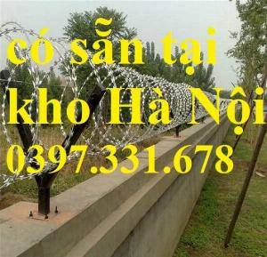 Thép gai hình dao, thép tường rào, thép gai mạ kẽm DK 35cm hàng sẵn kho tại Hà Nội