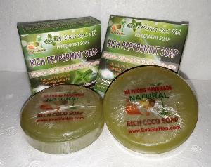 Sản xuất xà bông bạc hà dầu dừa nguyên chất Rich Peppermint Soap , cung cấp xà bong organic sỉ Gọi 0975603004 - Mr Sơn