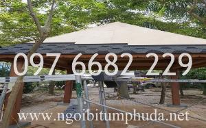 Tấm lợp dán mái bê tông, tấm lợp bitum giả đá