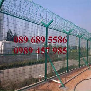 Đại lý bán dây thép gai hình dao, Chuyên dây kẽm gai bọc nhựa mầu xanh bùng nhùng