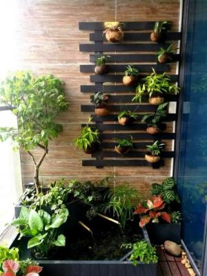 Trang trí thi công tiểu cảnh Ban công