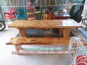 Bộ bàn ghế gỗ tự nhiên siêu đẹp dành cho quán ăn, sân vườn, quán cafe giá tại xưởng - LH: 0989 953 508 - 0908 686 217