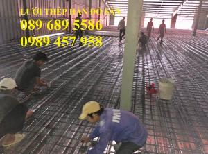 Bán Lưới thép hàn phi 4 đổ sàn chống nóng, Lưới thép hàn chập phi 4 150*150, 200*200, 250*250