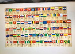 Domino 100 cờ quốc gia bằng gỗ | Domino xếp ngã sáng tạo