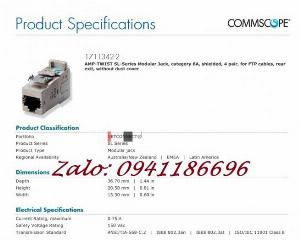 Ổ cắm mạng Commscope AMP XG Cat6A Modular Jack 1711342-2/ 2153001 - 10G