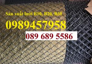 Lưới B10 ô 10x10, B20 ô 20x20, B30 ô 30x30 mạ kẽm nhúng nóng