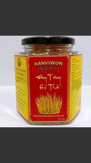 Nấm đông trùng hạ thảo HANVIWON sấy thăng hoa lọ 25g