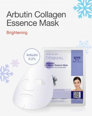 Mặt Nạ Dermal Chiết Xuất Arbutin Dưỡng Sáng Da Arbutin Collagen Essence Mask 23g - 10 Miếng